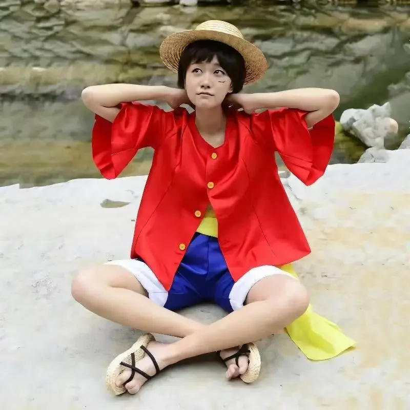 Anime Cosplay Luffy - Halloween Anime M-Monkey D Luffy Volledige