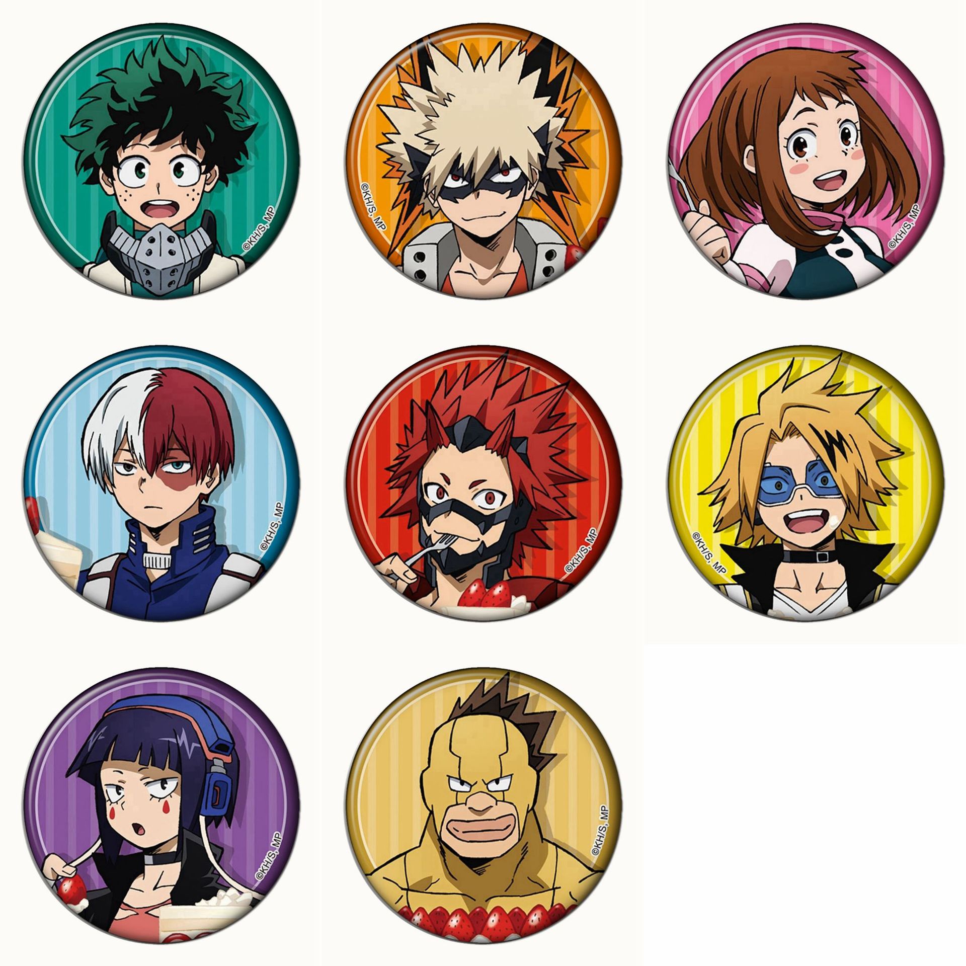 Anime Cosplay Website - 8PCS Boku Geen Hero Academia Badges