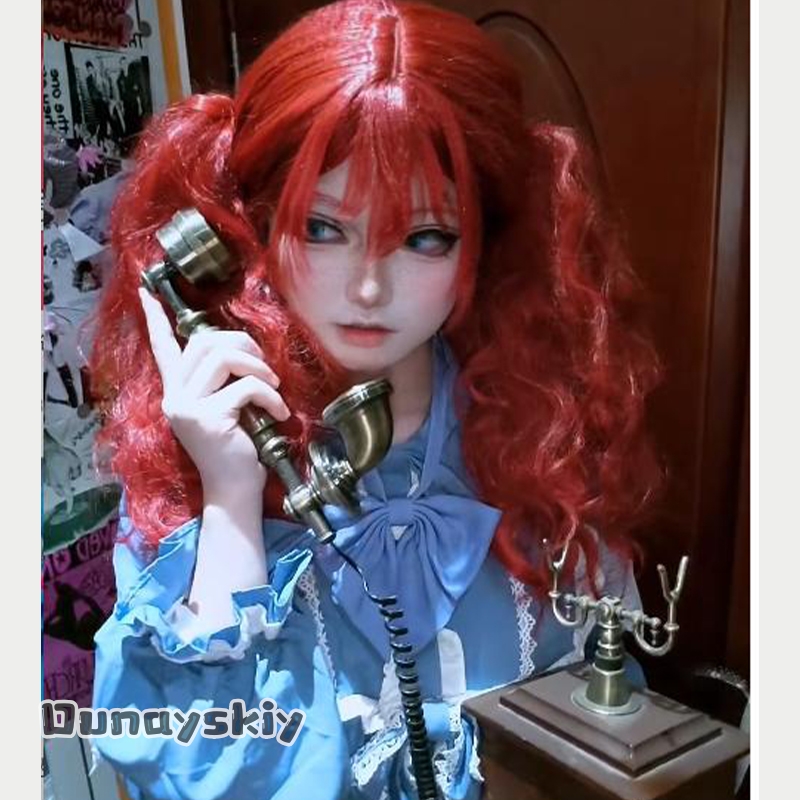 Anime Cosplay Red Hair - Hemera*/Poppy Game Cosplay Kostuum Jurk Game