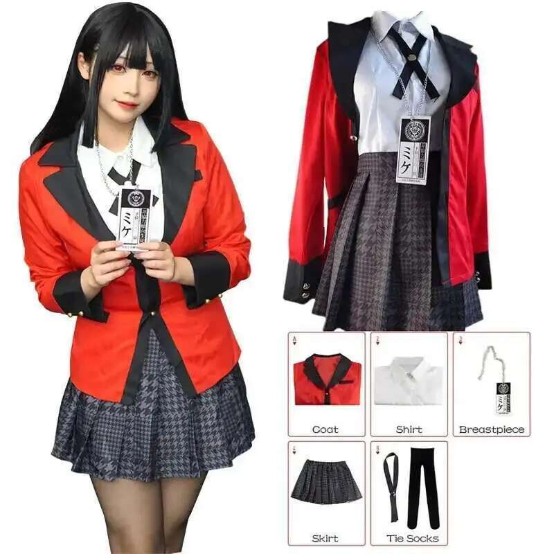 Anime Cosplay Yumeko - Anime Kakegurui Jabami Yumeko Cosplay Kostuum