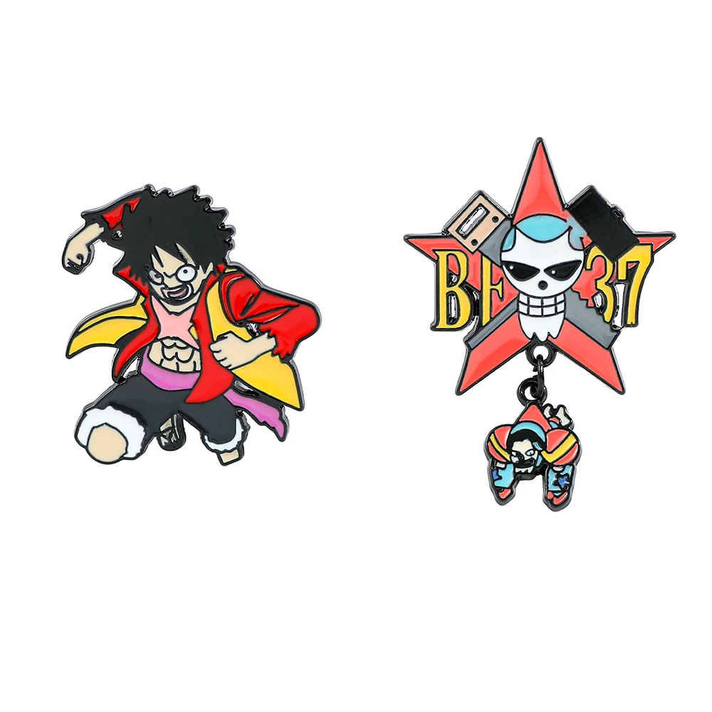 Anime Cosplay Luffy - 2 Stuks Creatieve Anime Broche Grappige