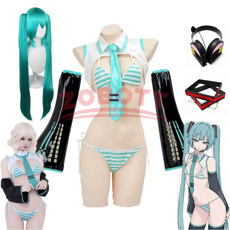 Anime Cosplay Bikini - Anime Miku Cosplay Miku Formulepakken Cosplay