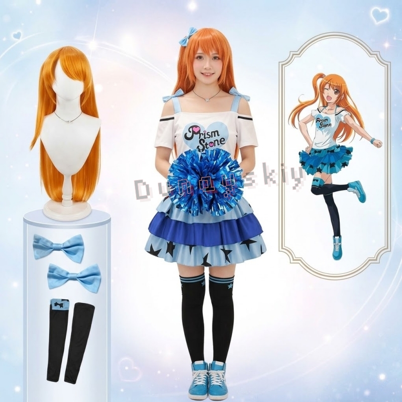 Anime Cosplay Dance - Pretty Rhythm Dance Oefenkleding Kawaii Blue