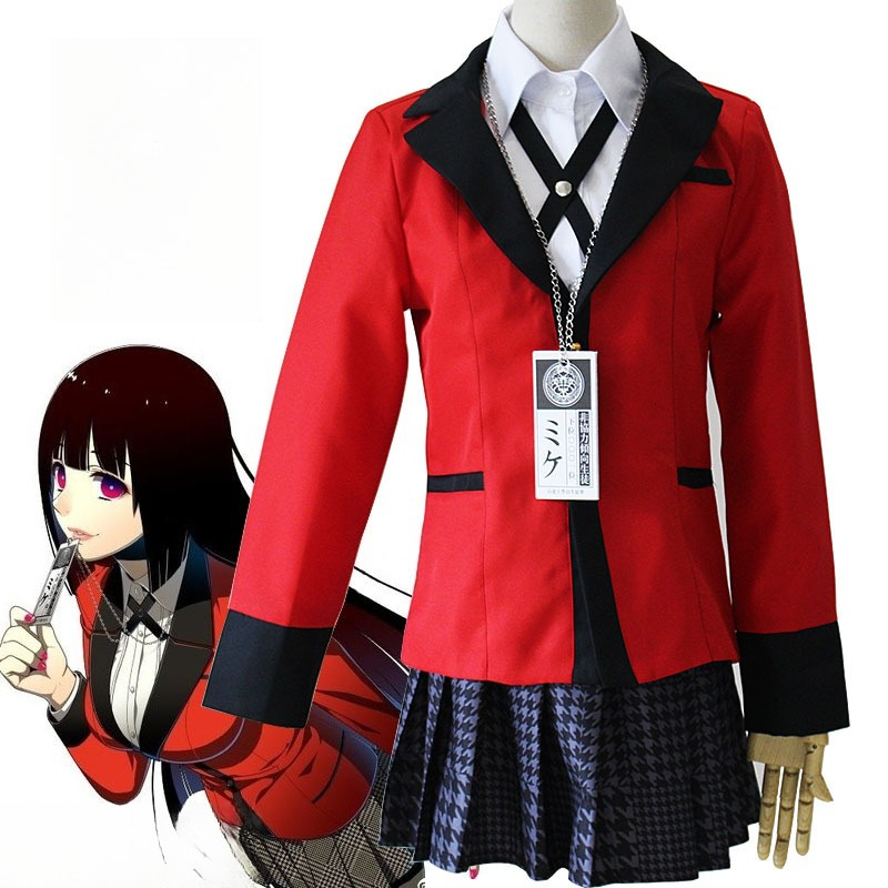Anime Cosplay Yumeko - Anime Kakegurui Jabami Yumeko Cosplay Kostuum