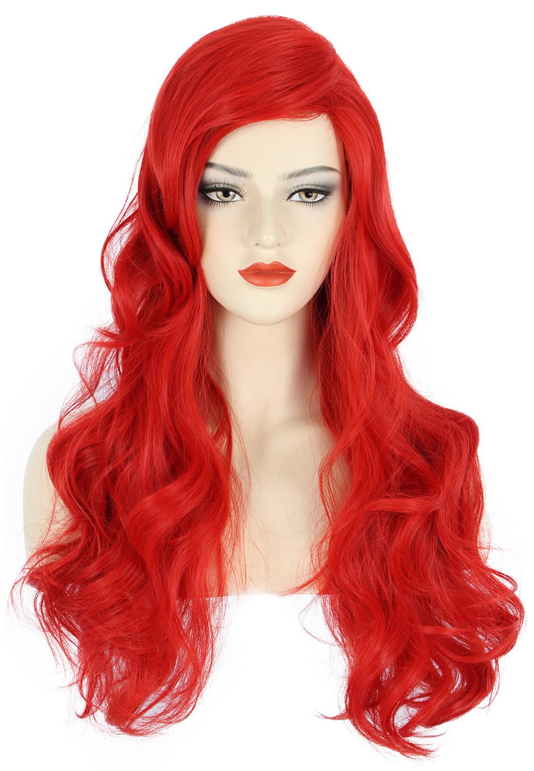 Anime Cosplay Red Hair - Vrouwen Lange Golvende Rode Pruiken Halloween