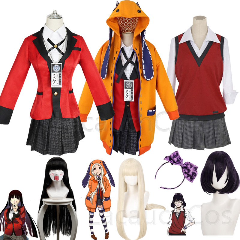 Anime Cosplay Yumeko - anime gekke opwinding Jabami Yumeko Cosplay