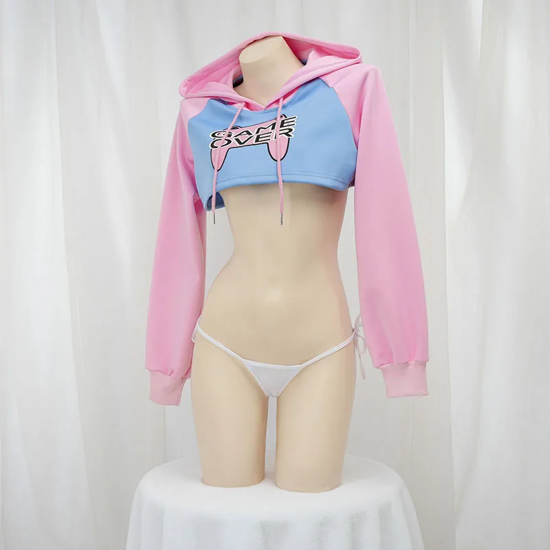 Leuke crop-top hoodie met lang - Anime Cosplay Bikini recensie en prijs