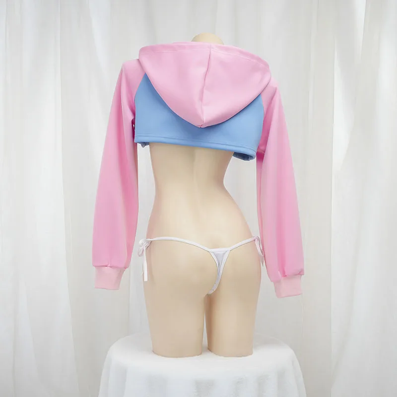 Leuke crop-top hoodie met lang - Anime Cosplay Bikini recensie en prijs