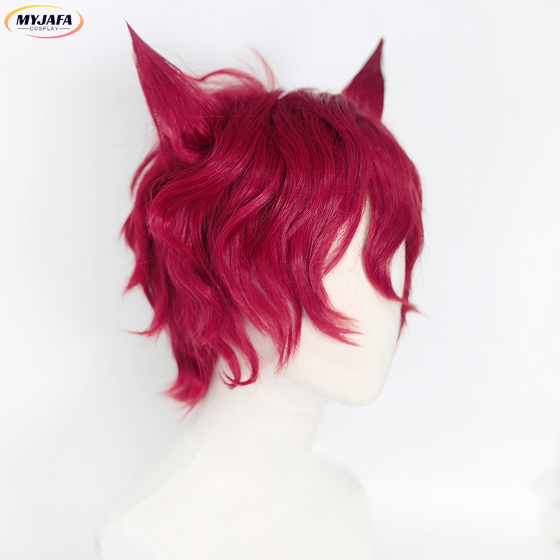 Sett Cosplay Pruik Game LOL He - Anime Cosplay Red Hair recensie en prijs