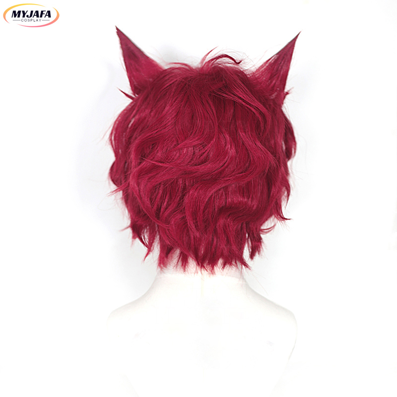 Sett Cosplay Pruik Game LOL He - Anime Cosplay Red Hair recensie en prijs