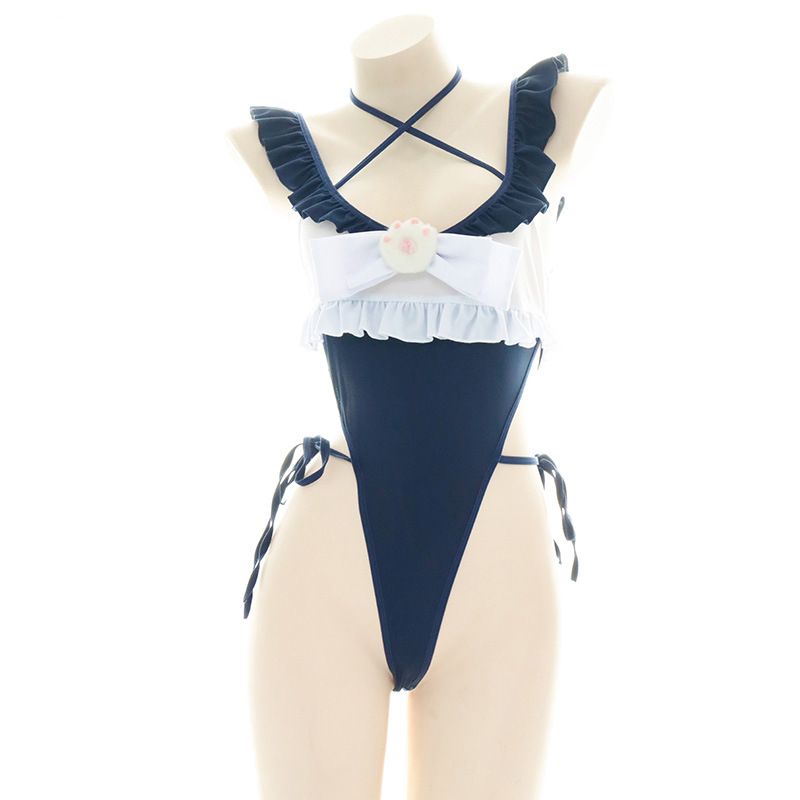 Leuke gegolfde rand eendelig b - Anime Cosplay Bikini recensie en prijs