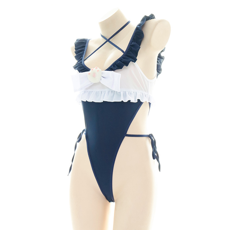 Leuke gegolfde rand eendelig b - Anime Cosplay Bikini recensie en prijs