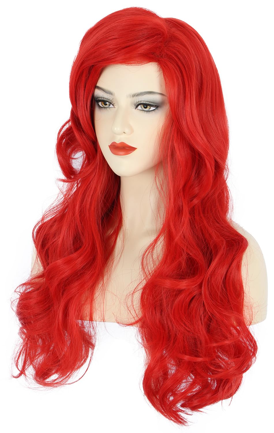 Vrouwen Lange Golvende Rode Pr - Anime Cosplay Red Hair recensie en prijs
