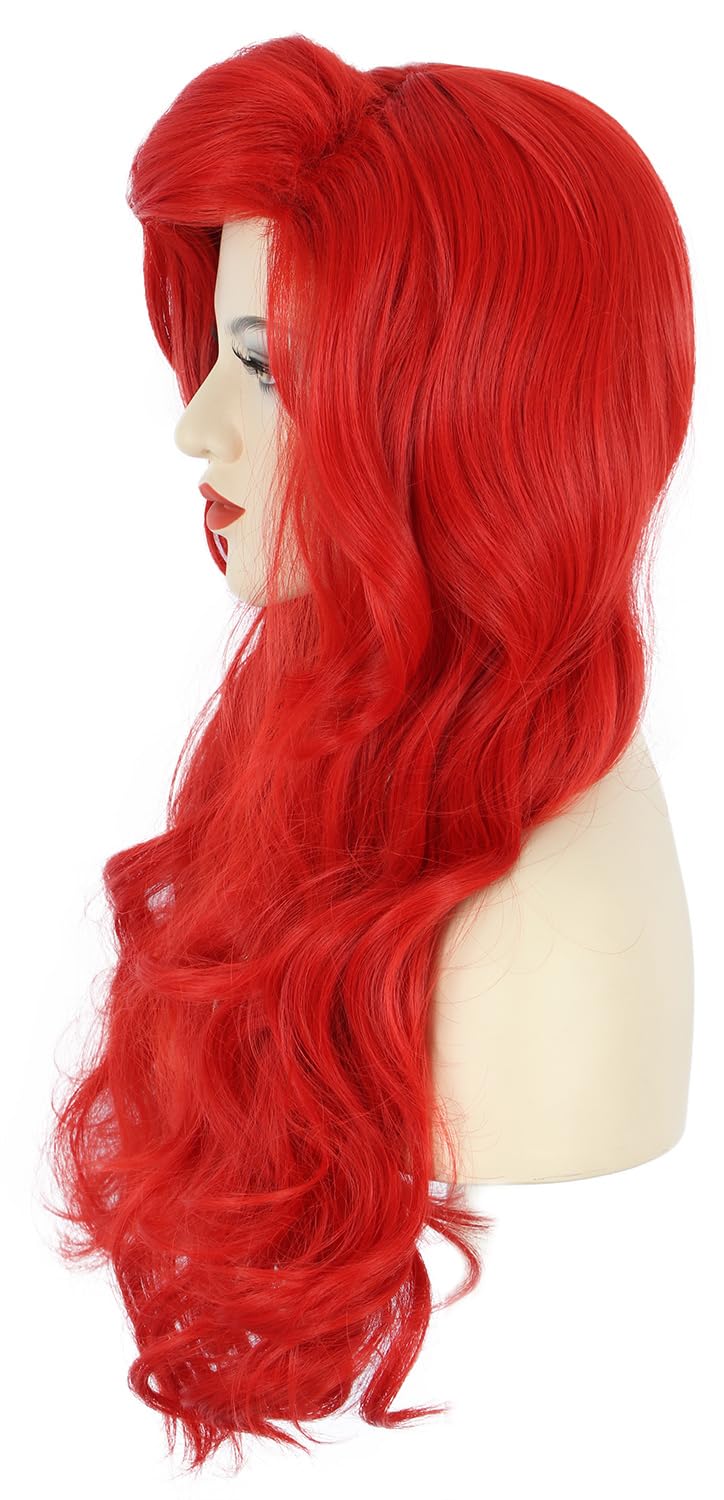 Vrouwen Lange Golvende Rode Pr - Anime Cosplay Red Hair recensie en prijs