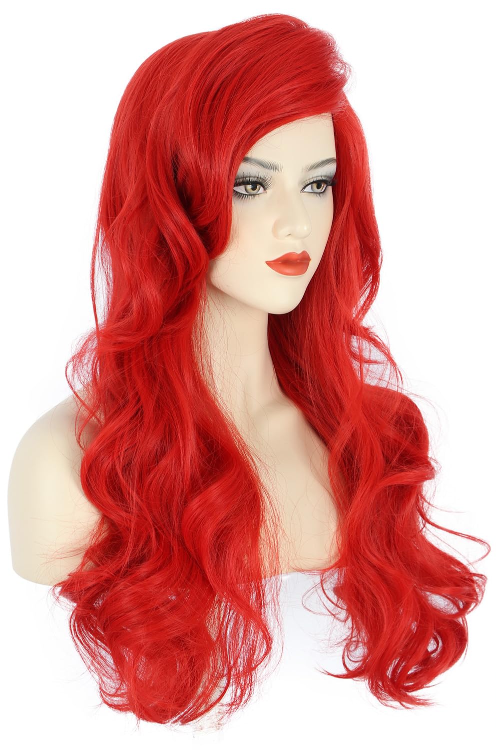Vrouwen Lange Golvende Rode Pr - Anime Cosplay Red Hair recensie en prijs