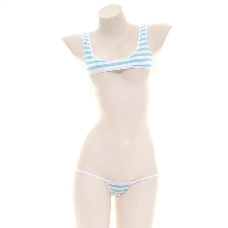 Sexy Japanse stijl blauw wit g - Anime Cosplay Bikini recensie en prijs